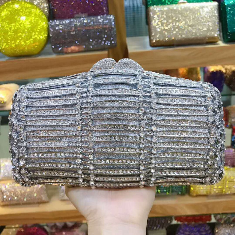 women green/pink/red/blue/purple crystal diamond Evening Bag for Bridal clutch Purse party/wedding Minaudiere bags Day Clutches
