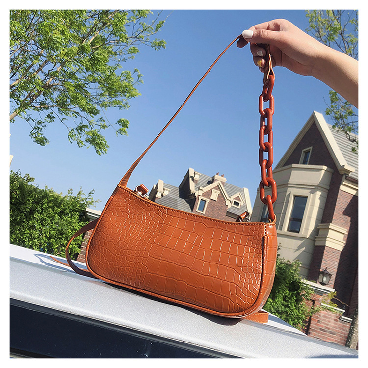 Women bag new 2023 fashion messenger bag texture square soft cotton handbag wild crocodile pattern women shoulder bag