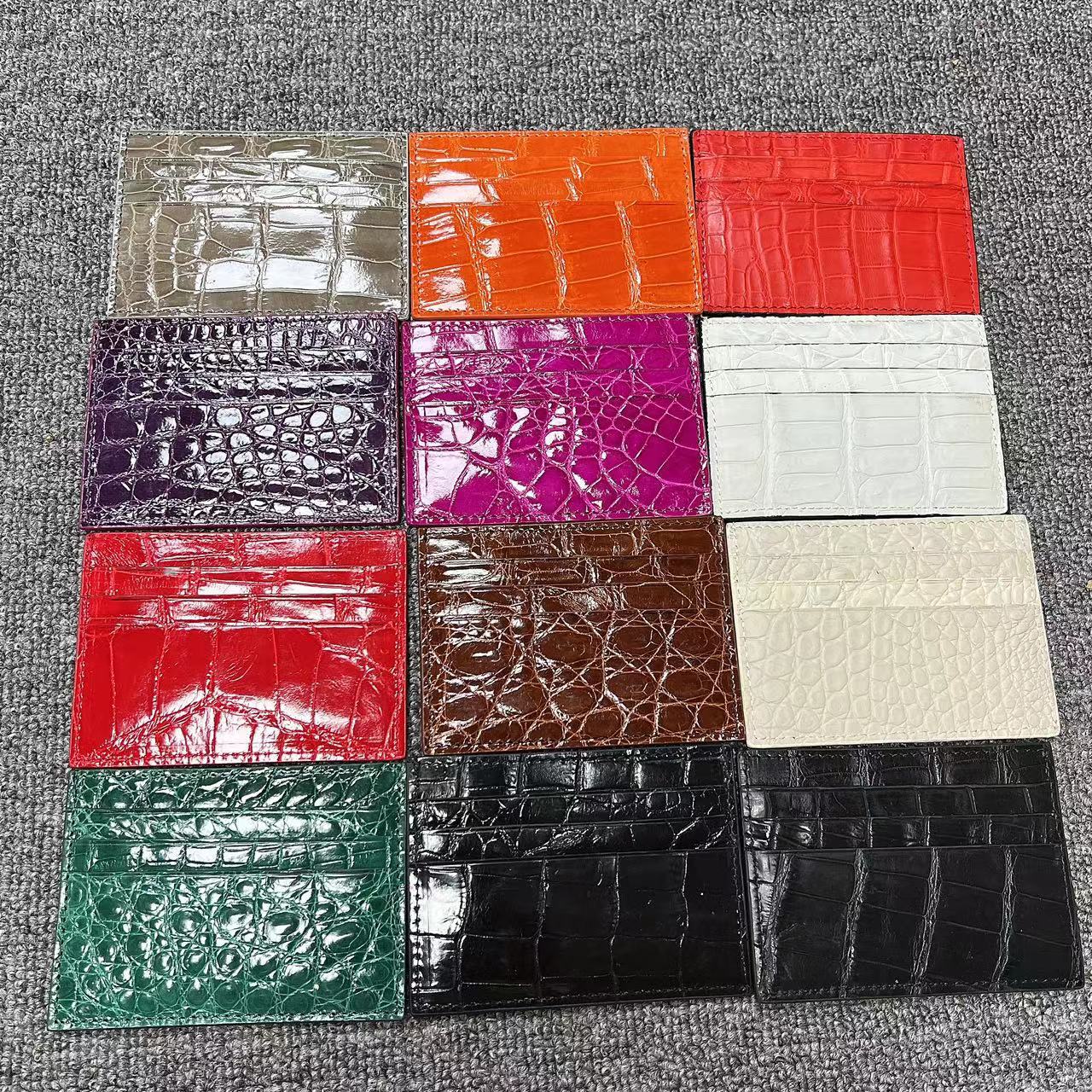 New Crocodile Real Leather Card Bag Fashionable Men's Multi Card Holder Card Case Women's Genuine Leather Coin Purse Wallet