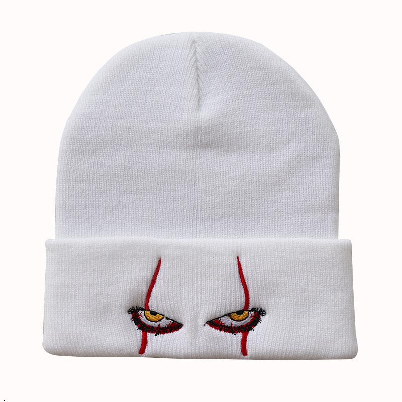 High quality design, men and women Scary Horror Joker Eyes Warm Pullover Hip Hop Knitted Hat