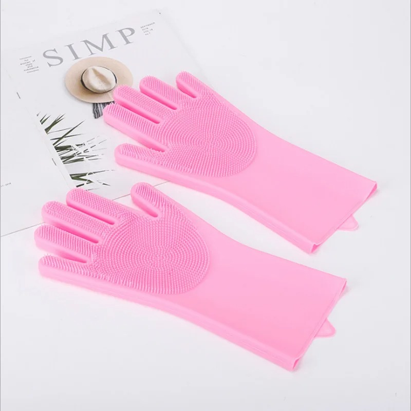 Pet Grooming Bathing Gloves Dog Cat Bathing Shampoo Scrubber Magic Massaging Cleaning Cleaner Sponge Silicon Hair Removal Glove