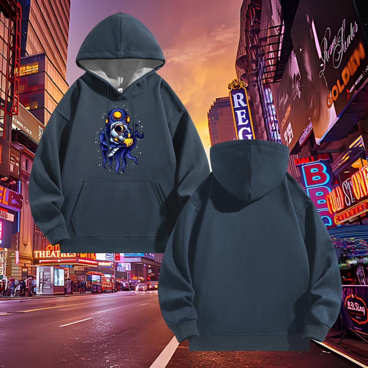 Designer Fashion Mens Hoodie Hooded Collar Long Sleeves Soft Men Clothes Hoodie Black Oversized Tops Hoodie Anime Printing Street Warm Fleece
