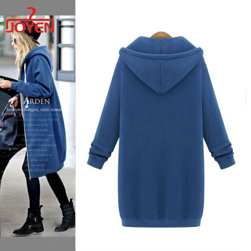 New designer autumn and winter new color straight leg Korean version medium length cardigan hooded zipper loose hooded sweatshirt women's clothin