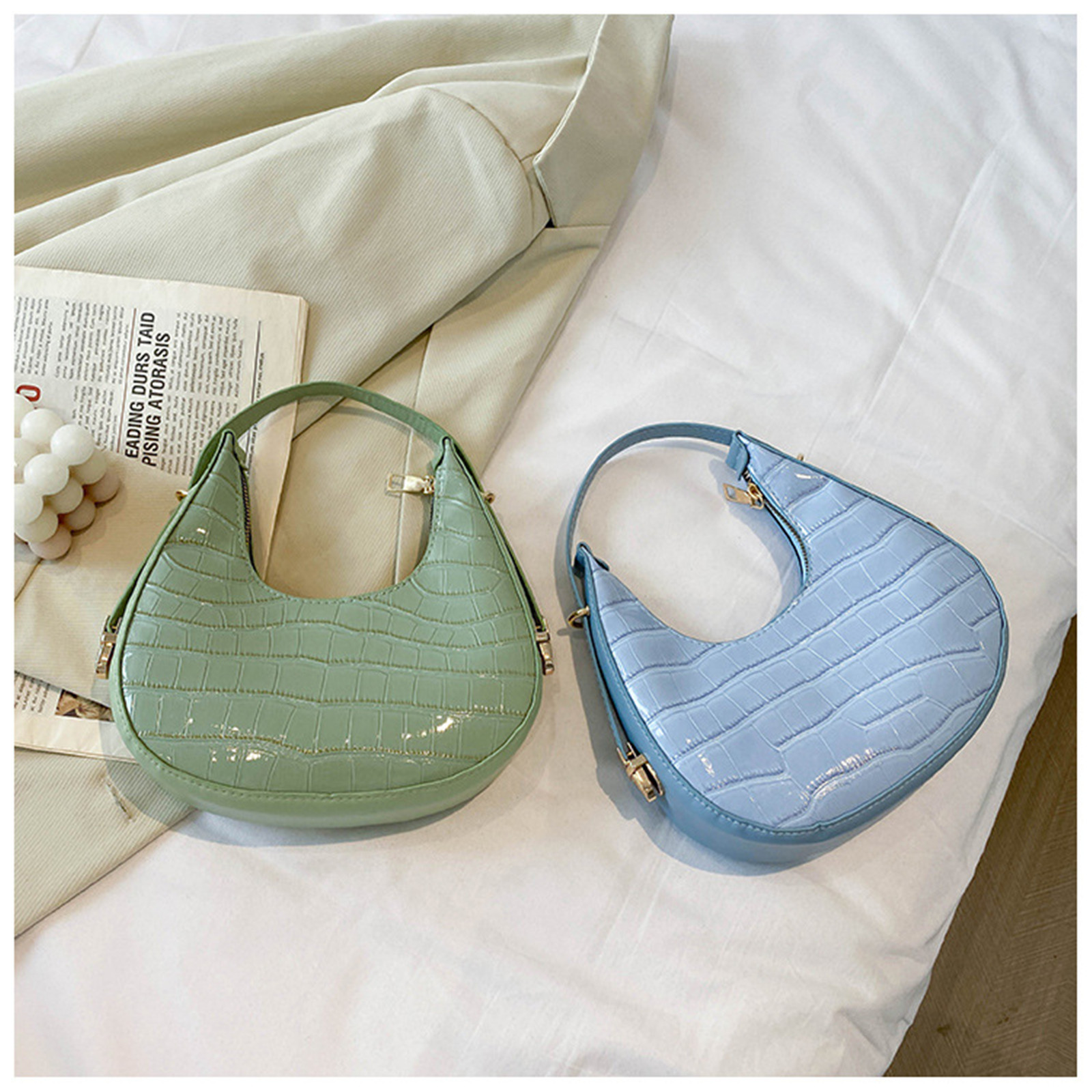 Fashion Stone Pattern Shoulder Bag Women'S Small Handle Underarm Bag Clutch Luxury Women'S Handbag Tote Bag Mini Dumpling Bag