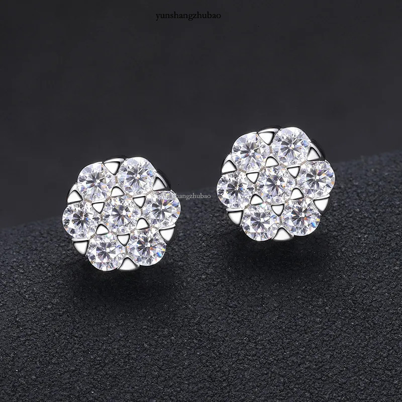 Passed Test Men Women D Color 3mm Moissanite Sterg Sier Gold Plated Bg Dia Studs Earrings Nice Gift