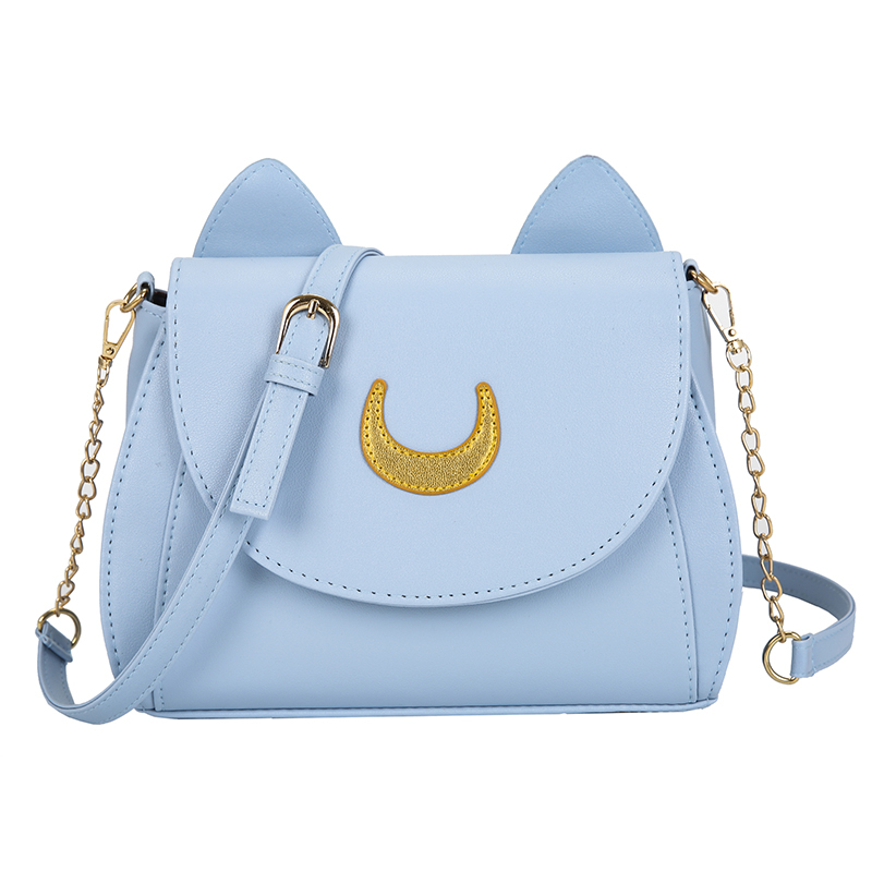 2023 Summer Sailor Moon Ladies Handbag Cat Shape Chain Women Shoulder Bag PU Leather Bag Women Tote Bag Crossbody Leather Wallet
