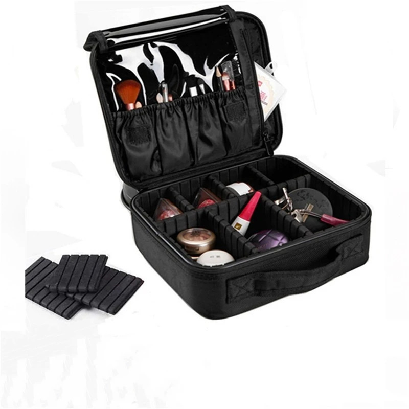 Professional Salon Barber Toolbox Makeup Train Box Makeup Bag Brush Organizer and Storage Travel Box with Adjustable Shoulder Straps 241106
