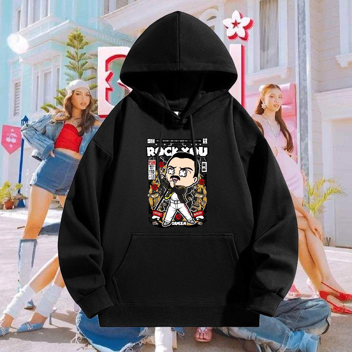 Wholesale Hoodie For Man Hooded Collar Long Sleeve Free Shipping Couples Hoodie DIY Anime Top Hoody Autumn Winter Casual Thick Plush