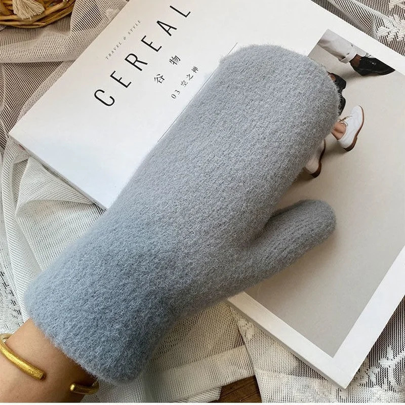 Womens Warm Thick Full Match Solid 9-Color Korean Kawaii Couple Style Retro Winter Womens Comfortable Fashion Y2K 241107