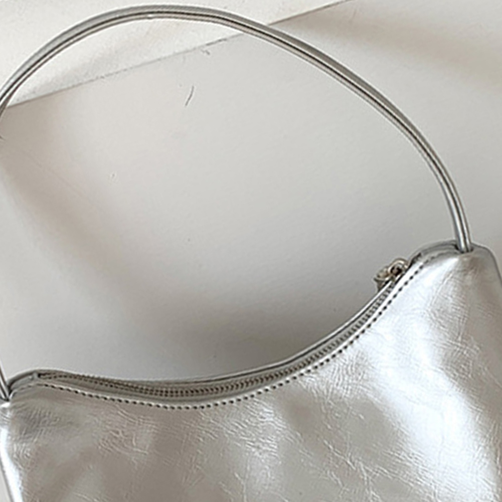 Women Fashion Shoulder Bag Large Capacity PU Underarm Bag Stylish Handbags Solid Color Clutch Purse Trendy Shopping Bag