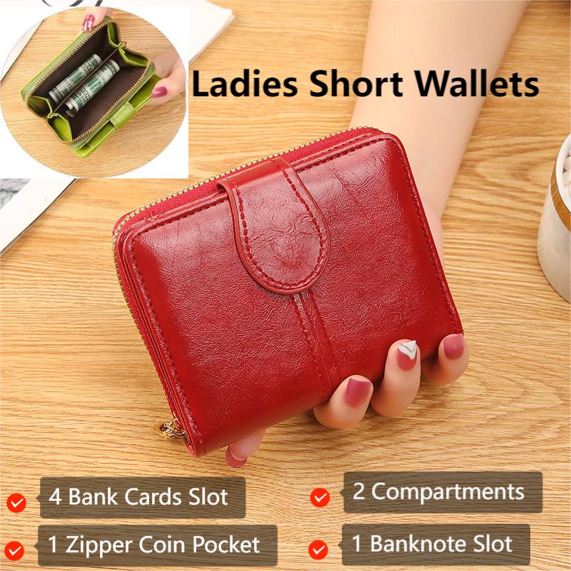 Fashion Small Women Wallets PU Leather Female Short Purse Woman Mini Pink Cards Holder Girl Wallet Ladies Zipper Coin Pouch 카드지갑