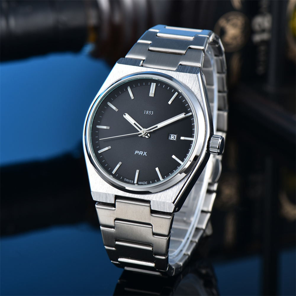SWISS Brand TIOT 1853 PRX POWERMATIC Mens Watch Business Casual Stainless Steel Strap Multi-Function Automatic Quartz Man Watchwrist