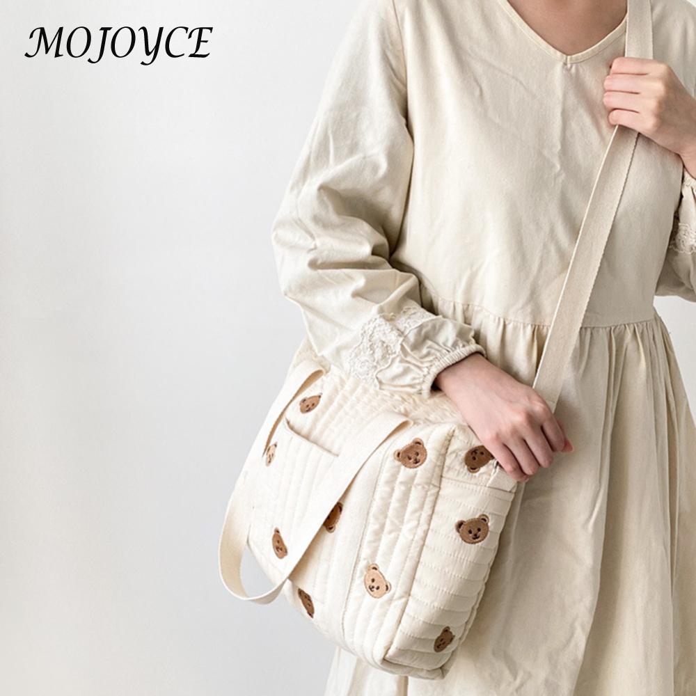 Embroidered Maternity Packs Cartoon Printed Maternity Bag Large-capacity Multi-functional for Stroller Outing Female Travel Tote