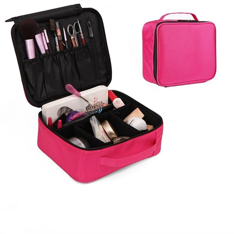 Professional Salon Barber Toolbox Makeup Train Box Makeup Bag Brush Organizer and Storage Travel Box with Adjustable Shoulder Straps 241106
