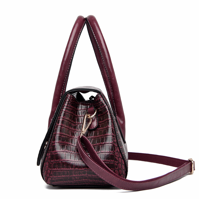 Alligator Women Shoulder Bag PU Leather Handbag Crocodile Large Capactiy Lady Messenger Crossbody Purse Big