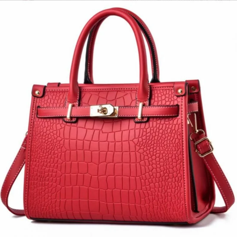 New Crocodile Pattern High Quality Crossbody Bag Soft Leather Luxury Handbags Elegant Bags New Direct Selling Women's Bag