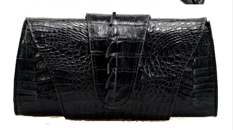 100% genuine crocodile leather skin women clutch wallet, 2016 fashion alligator skin women Evening clutch cross body bag