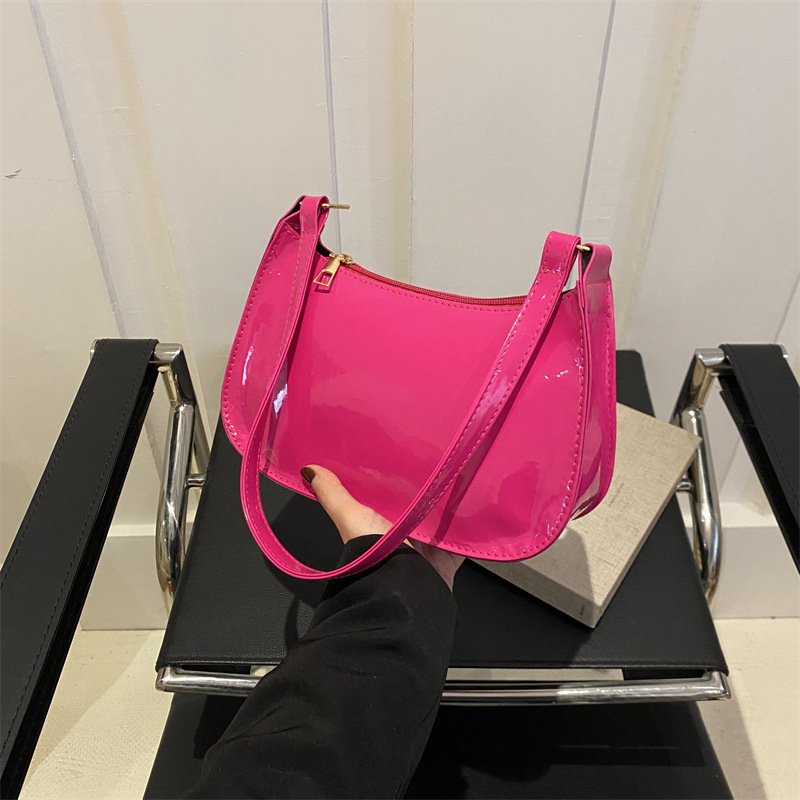 Fashion Women's Handbags Retro Solid Color PU Leather Shoulder Underarm Bag Casual Women Designer Hobos Bag