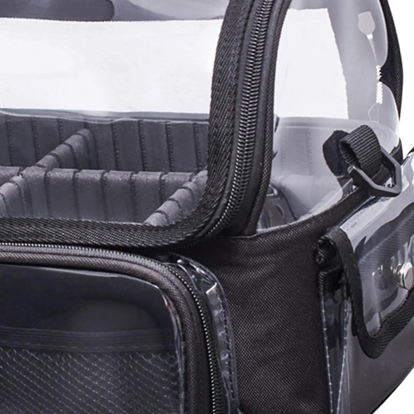 Transparent cosmetics makeup bag with divider organizer with handle makeup box suitable for travel bags girls families 241106