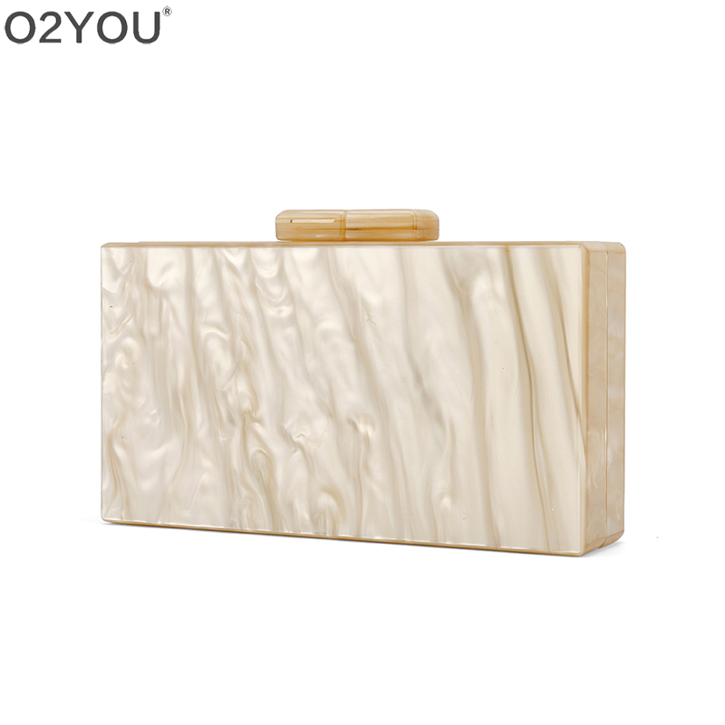 Solid Black Acrylic Box Clutches Mirror Women Day Clutches Bags Ladies Envelope Evening Party Bag Designer Handbags Beach Obag