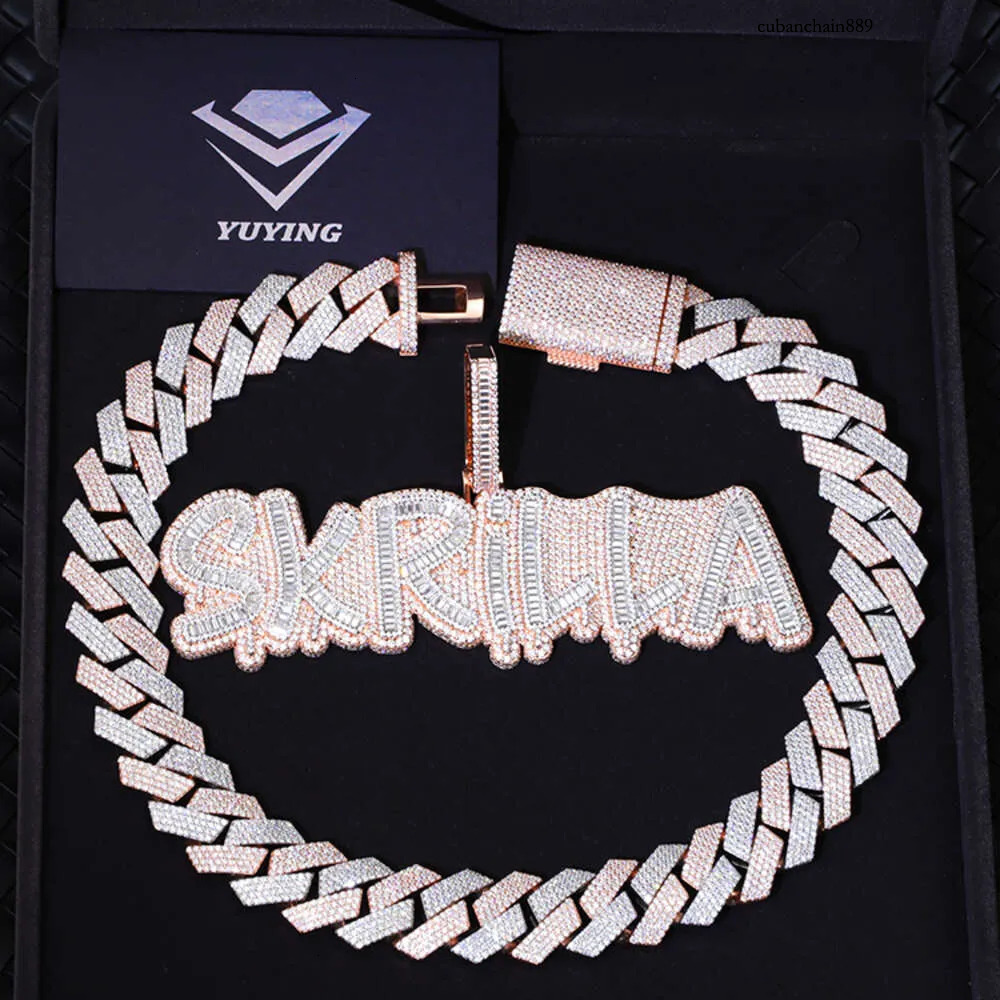 Design Heavy Sier Gold 20Mm GRA VVS Moissanite Dia Designer Cuban k Chain For nical Watch Hip Hop Necklace