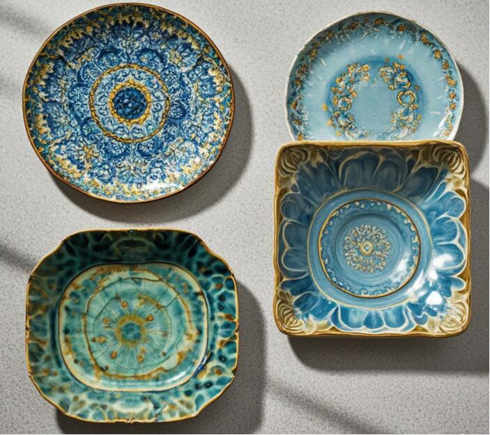 Personalized China Western Tableware Decoration Ceramic Dinnerware colorful Set Chinese Color Dishes Plates Cups Kit Gift Restaurant Furniture