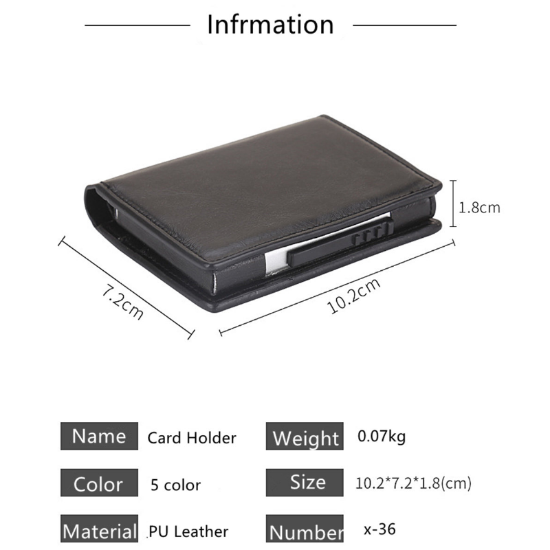 Fashion Card Holder Aluminium Credit Card Holder Men Women Metal Wallet for Card ID Holders Business Card Package RFID Protector