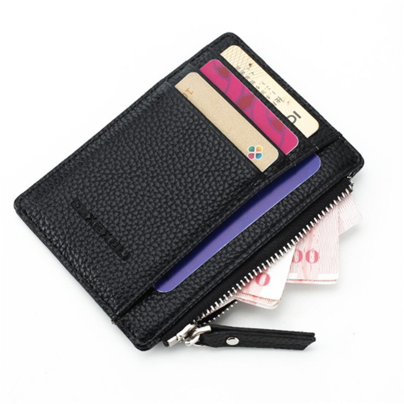 PU Leather Women ID Credit Bank Card Holder Zipper Slim Wallet Fashion Small Coin Purse Money Clip Case Cardholder Cover