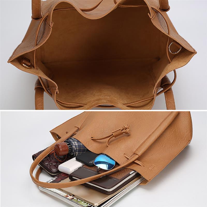 2019 New Women Shoulder Bag Large Capacity Bucket Handbags PU Leather Women'S Totes Shopping Bag Bolsa Feminin With Small Bag