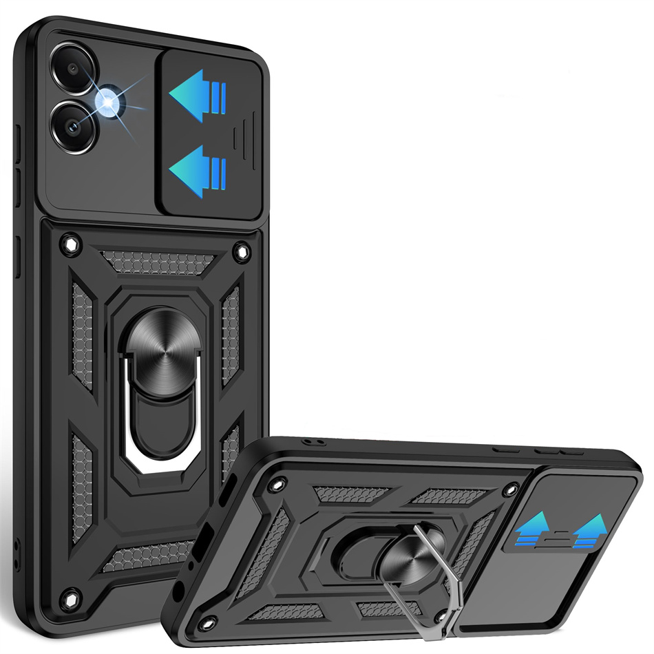 Cell Phone Cases For Samsung Galaxy A06 A16 A36 A56 A05 A15 A25 A35 A55 A14 A54 5G Camera Protection Ring Kickstand Heavy Duty Shockproof Phone Cover Case For Men Women