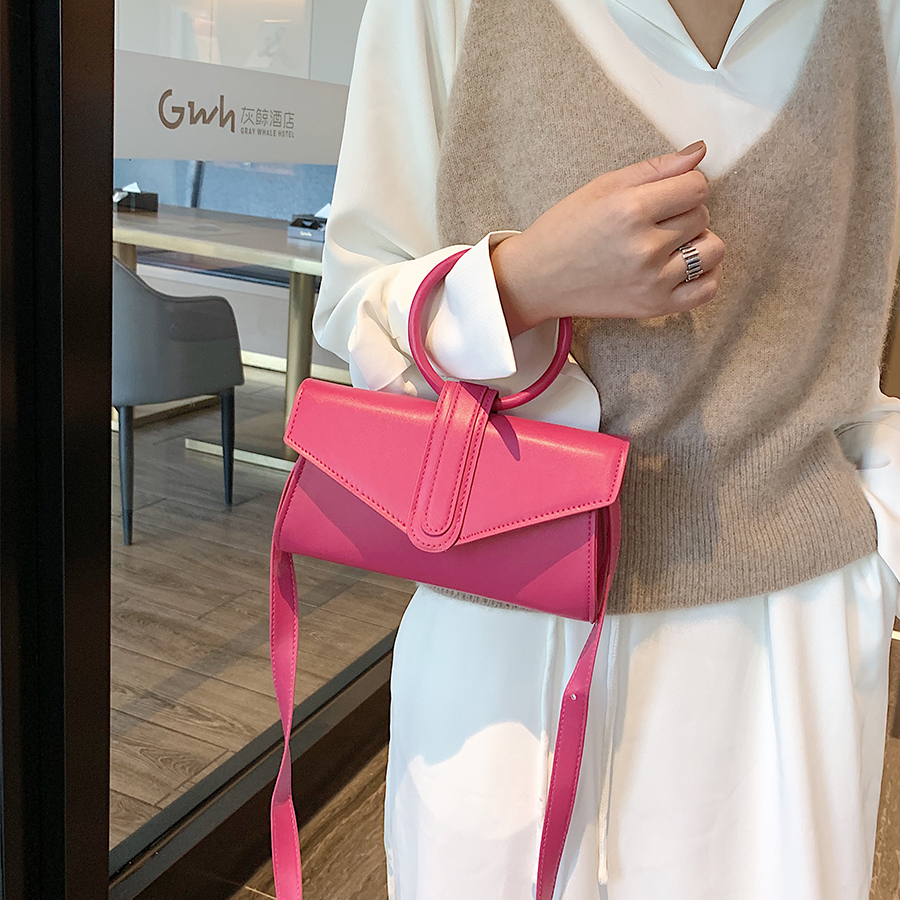 Candy Color Crossbody Bag Hand Bag Women 2022 Fashion Simple Designer Handbag Woman Luxury PU Leather Solid Color Clutch Ladies