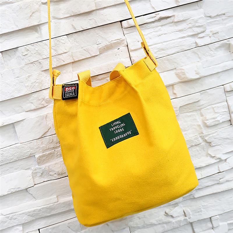 Lady Canvas Handbag Mini Single Shoulder Bag Female Shopping Bags Bucket Pack Fashion Designer Women Bag