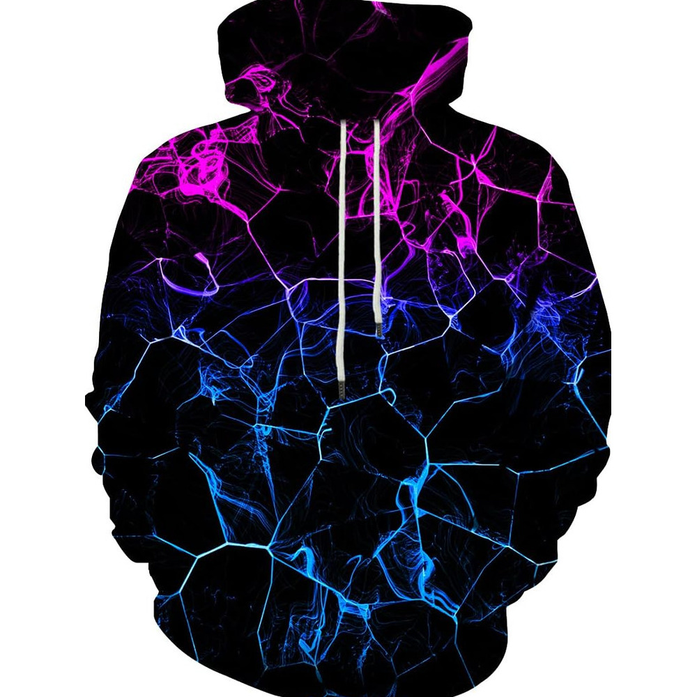 Hoodie for Mens Womens Unisex Colorful Graphic Hoodies 3D Print Cool Sweatshirt Cool Design with Pocket for Men and Women Graphic Fashion black