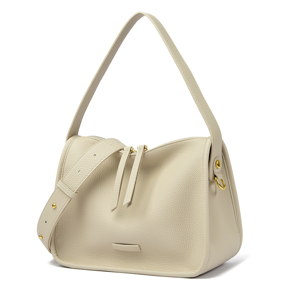 Retro Shoulder Bag Soft PU Leather Trendy Crossbody Bag with Detachable Adjustable Strap Shoulder Purse Satchel Purse for Women