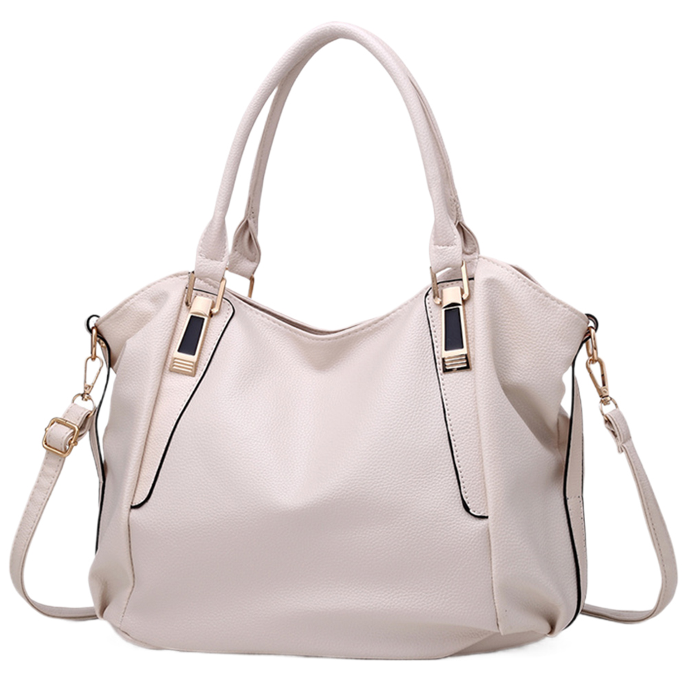 Women Trendy Commuting Bag Large Capacity PU Simple Messenger Bag Solid Color Chic Hobo Bag Adjustable Strap for Outdoor Travel