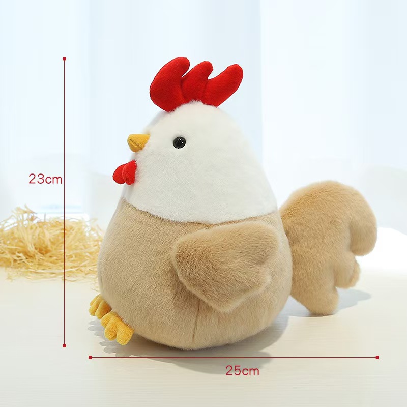 Fur Chicken Plush Bag Ugly Hen Shape Handbag Funny Kawaii Chicken Pendant Keychain Doll Satchel Purse for Women Birthday Gifts