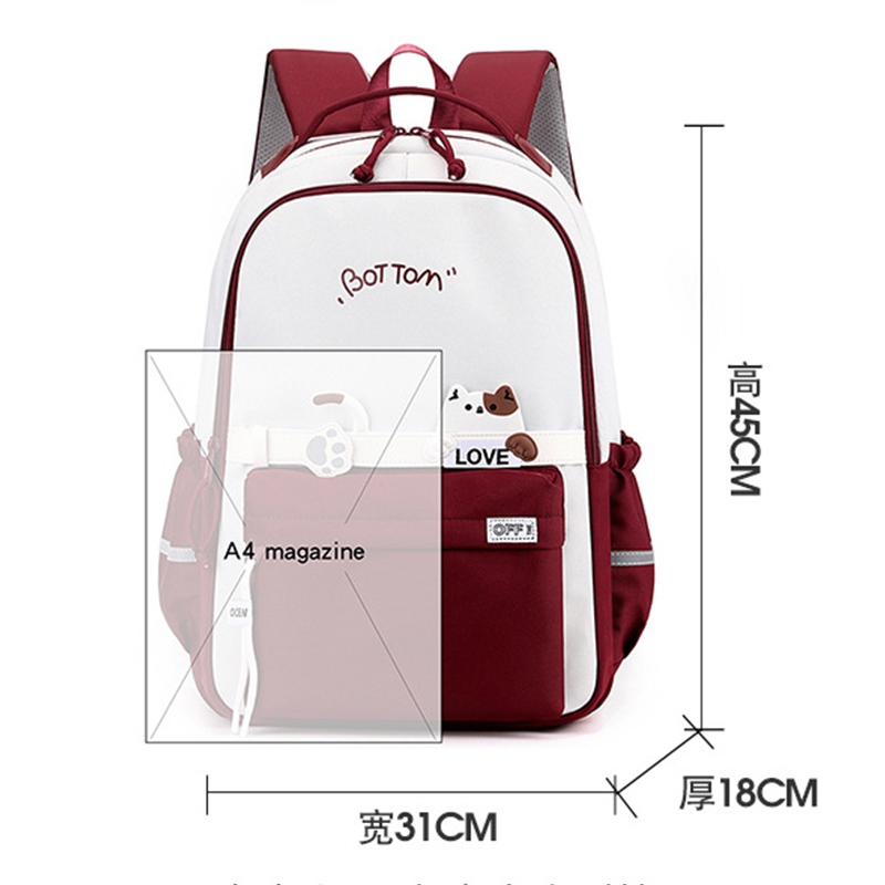 Girls School Bags for Teenagers Middle Student Primary School Backpack Nylon Cute Cartoon Korean Bagpack