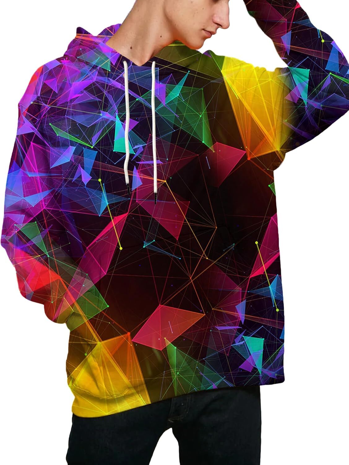 Hoodie for Mens Womens Unisex 3D Printed Hooded Sweatshirt Casual Pullover Hoodie with Big Pockets Graphic Cool checkered pattern