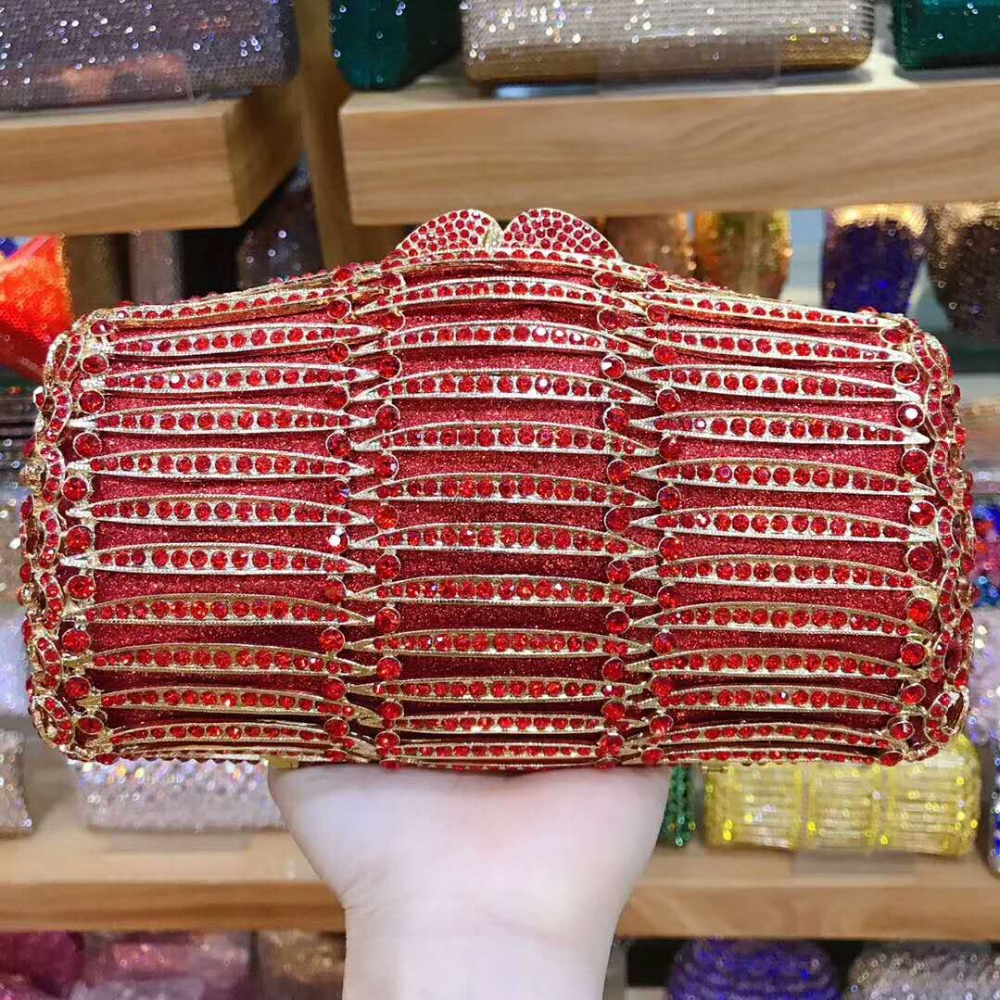 women green/pink/red/blue/purple crystal diamond Evening Bag for Bridal clutch Purse party/wedding Minaudiere bags Day Clutches