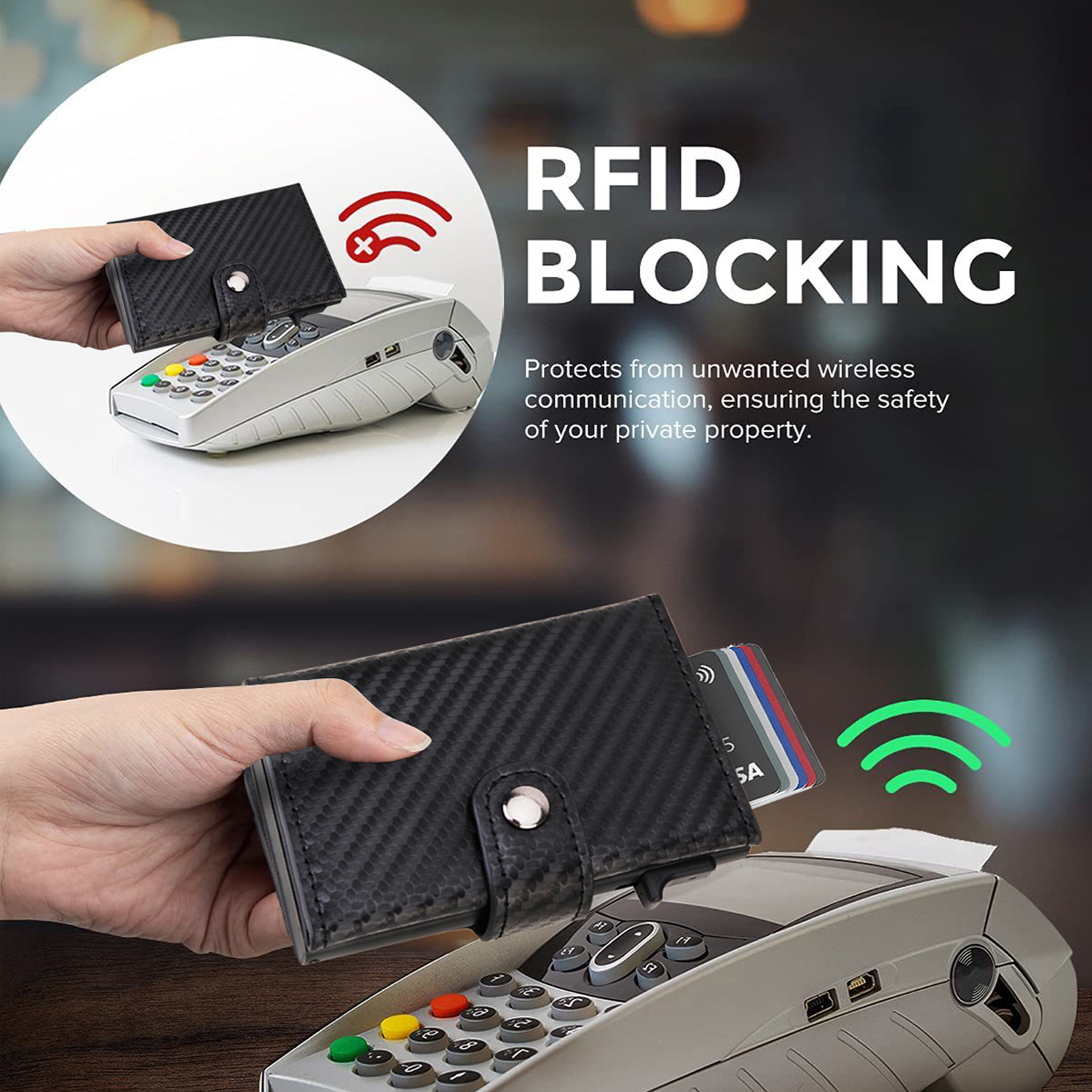 Rfid Credit Card Holder Men Wallets Carbon Fiber Cardholder Case Short Purse Small Slim Mini Wallets For Airtag Air Tag Tracker