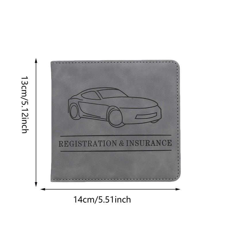 Car Registration,Driver's License and Insurance Card Holder - Leather Vehicle Glove Box Automobile Documents Paperwork Organizer