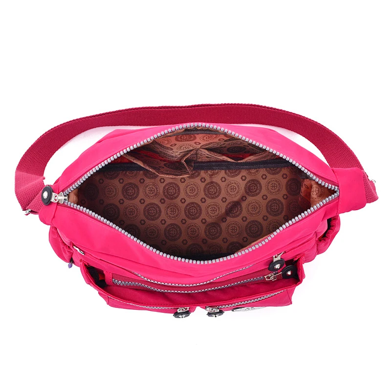 Women Nylon Shoulder Bags Female Solid Zipper Luxury Female Handag Designer Messenger Bags Summer Beach Crossbody Bag Sac A Main