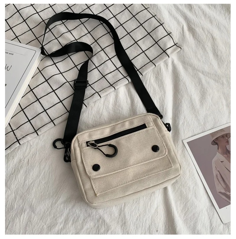 Women Shoulder Bag Fashion Pure Color Casual Tote Outdoor Bag Canvas Handbag Zipper Messenger Bags Sac Main Femme