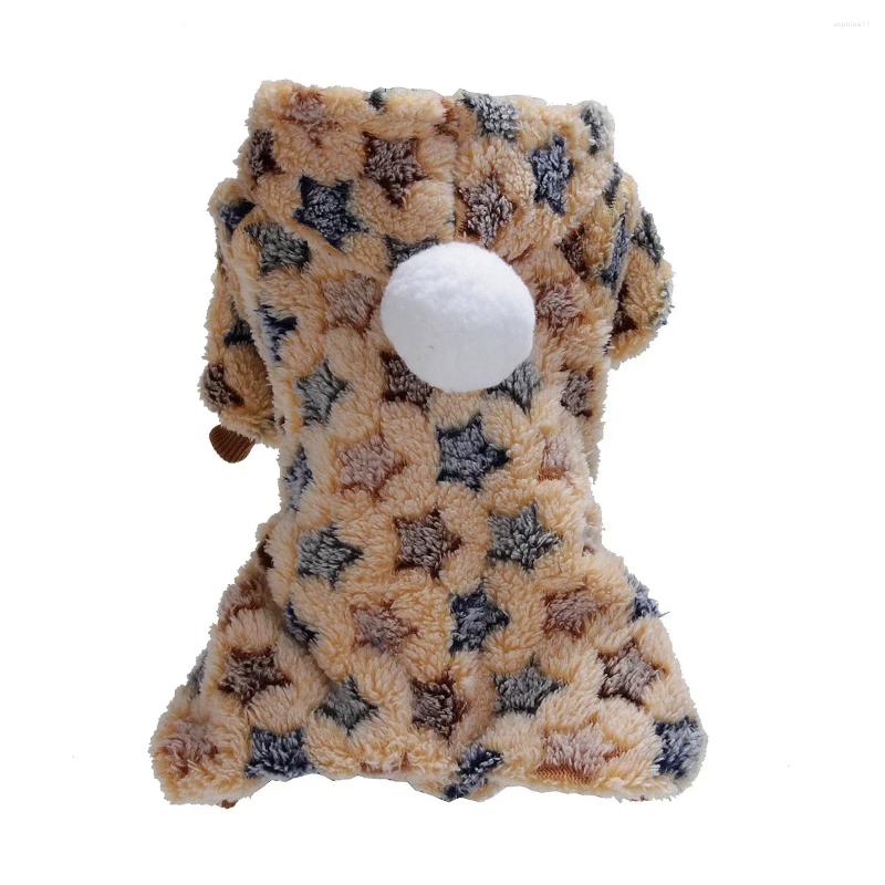 Dog Apparel Pet Clothes Flannel Costume Cold Weather Coats Cat Soft Jumpsuit Four Legged Pajamas