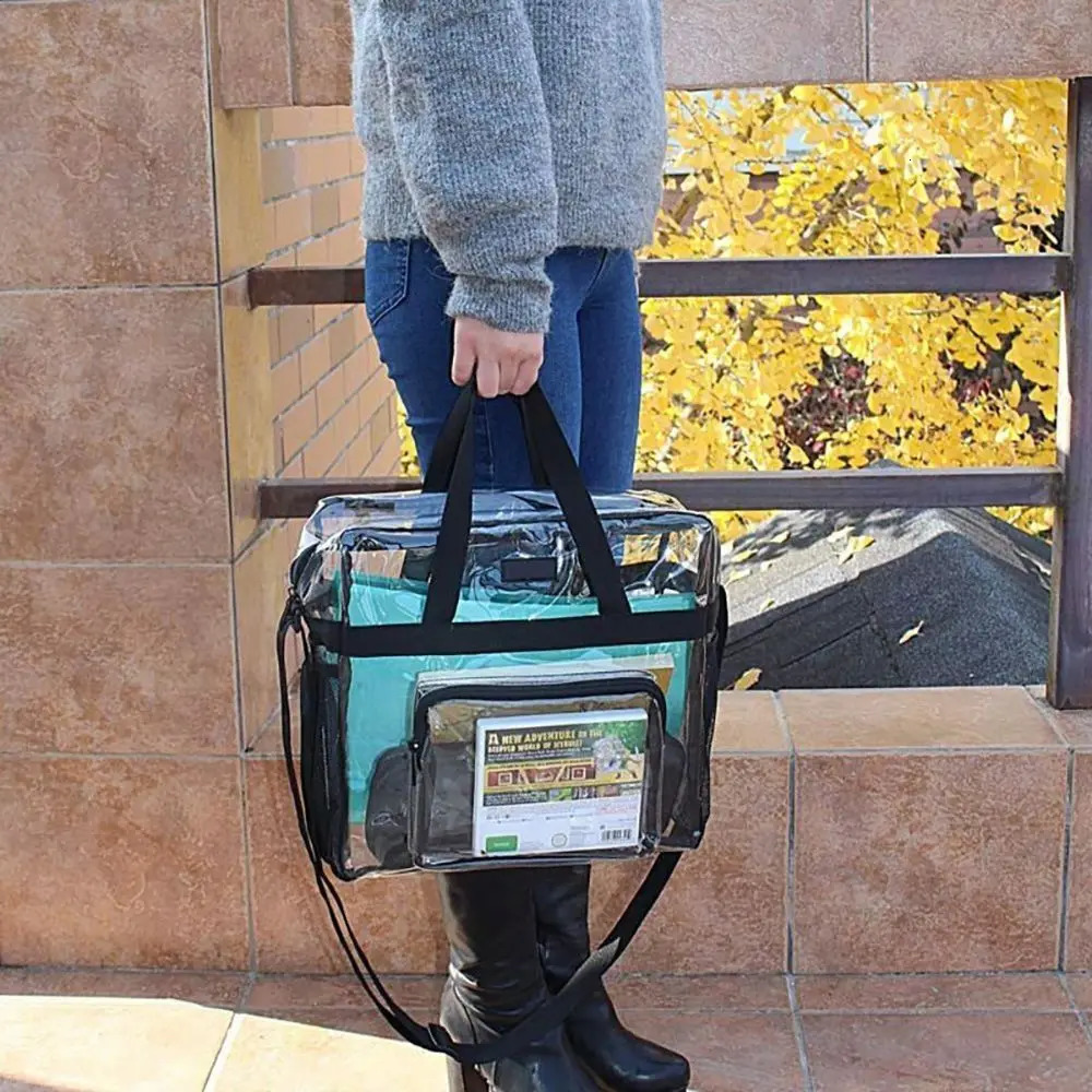 Large capacity transparent bag approved by the sports stadium PVC transparent wallet transparent cross shaped bag for use in concerts and sports festi