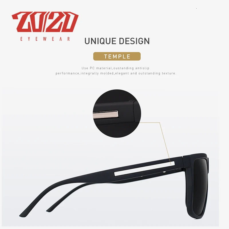 20/20 Fashion Black Sunglasses Mens Polarized Driving Sunglasses Fashion Mens Oculos Gafas Glasses PL207 241106