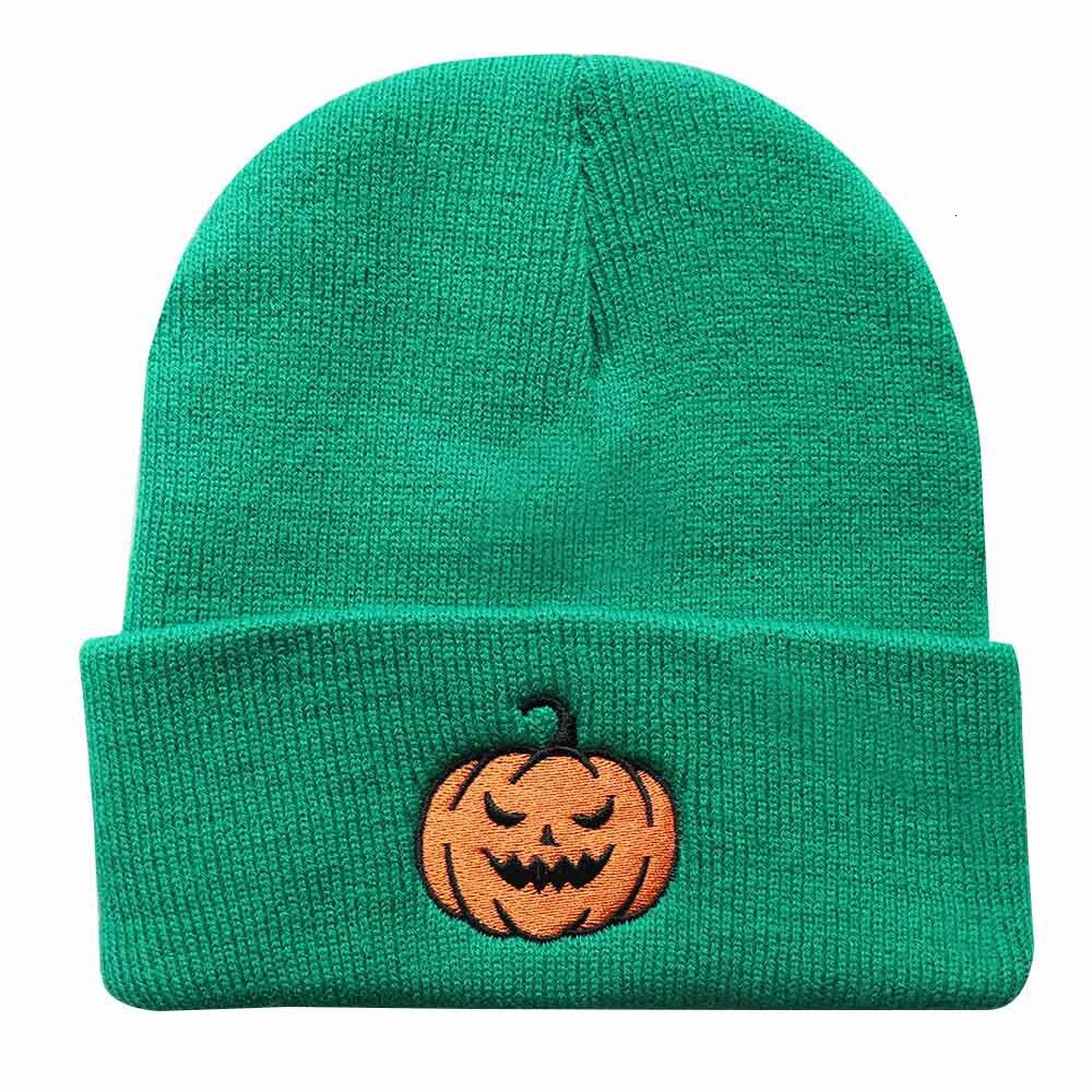 High quality design, Men's and Women's Autumn/Winter New Pumpkin Little Devil Embroidered Knitted Set Warm Cold Hat for