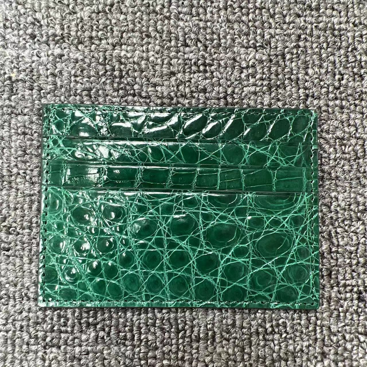 New Crocodile Real Leather Card Bag Fashionable Men's Multi Card Holder Card Case Women's Genuine Leather Coin Purse Wallet