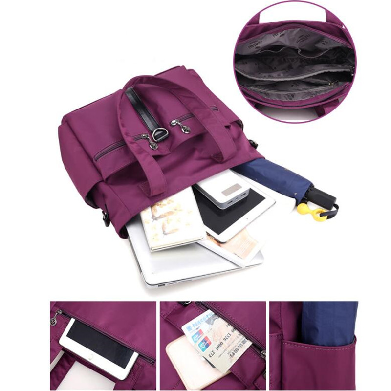 Simple ladies shoulder bag large capacity outdoor travel Messenger bag waterproof nylon cloth wild fashion handbag for women's