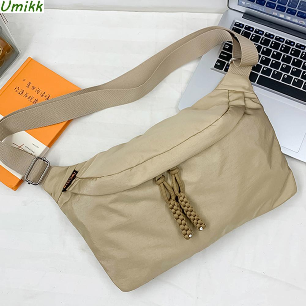Men's&Women's Nylon Crossbody Bag Large Capacity Sports Shoulder Bag Waterproof Lightweight Fanny Pack Hip Hop Fashion Waist Bag